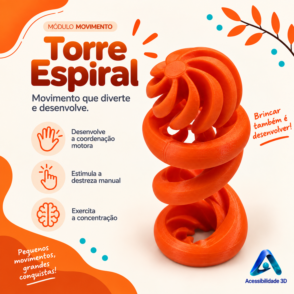 Torre Espiral Tátil Sensorial