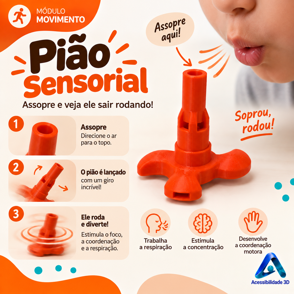 Pião Giratório Sensorial