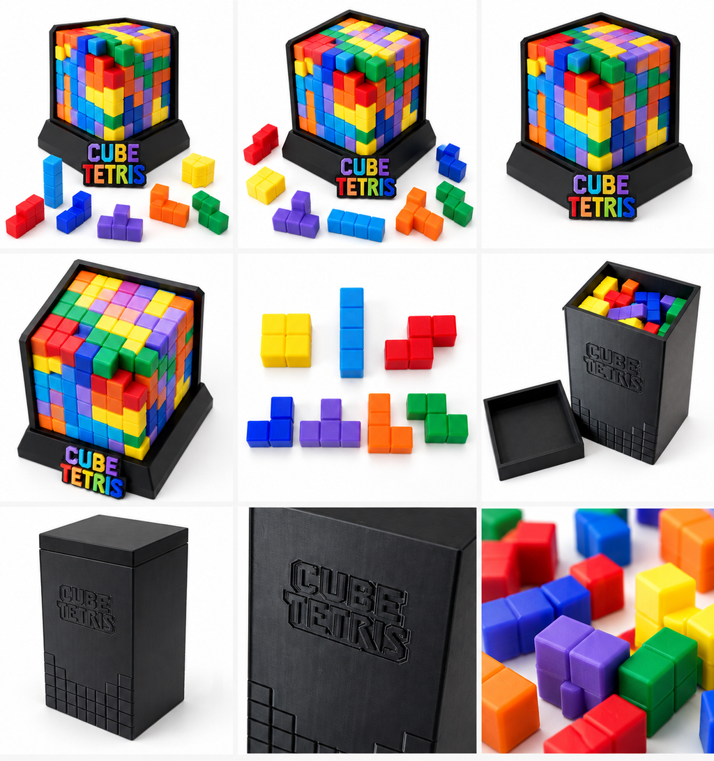 Cubo Tetris Encaixa 3D