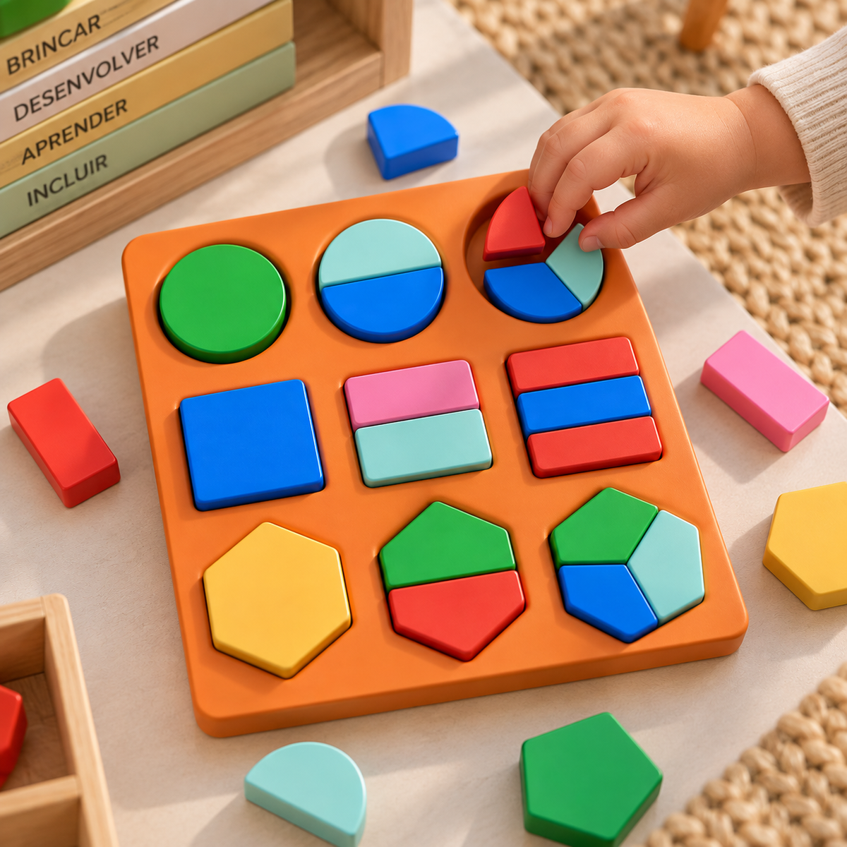 Encaixe Montessori - Formas & Cores