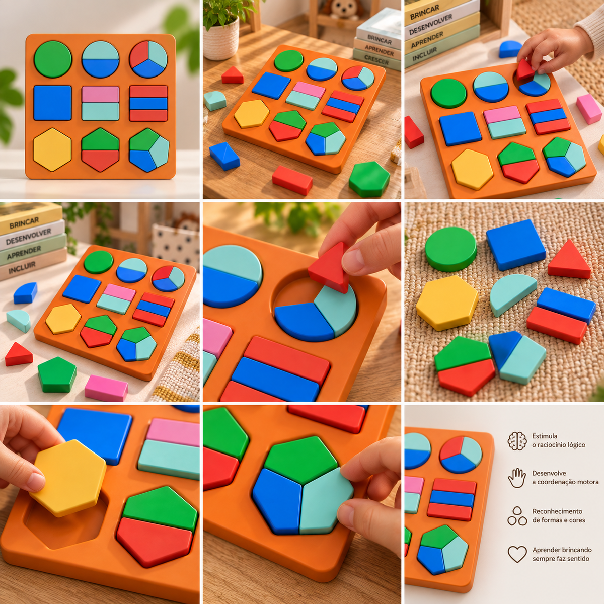 Encaixe Montessori - Formas & Cores