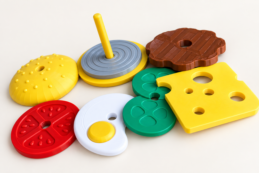 Hambúrguer Montessori - Monte & Empilhe